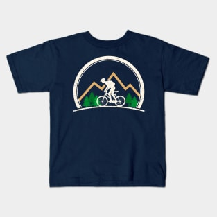 Mountain Bike Retro Style Extreme Hiking Lovers Gift Kids T-Shirt